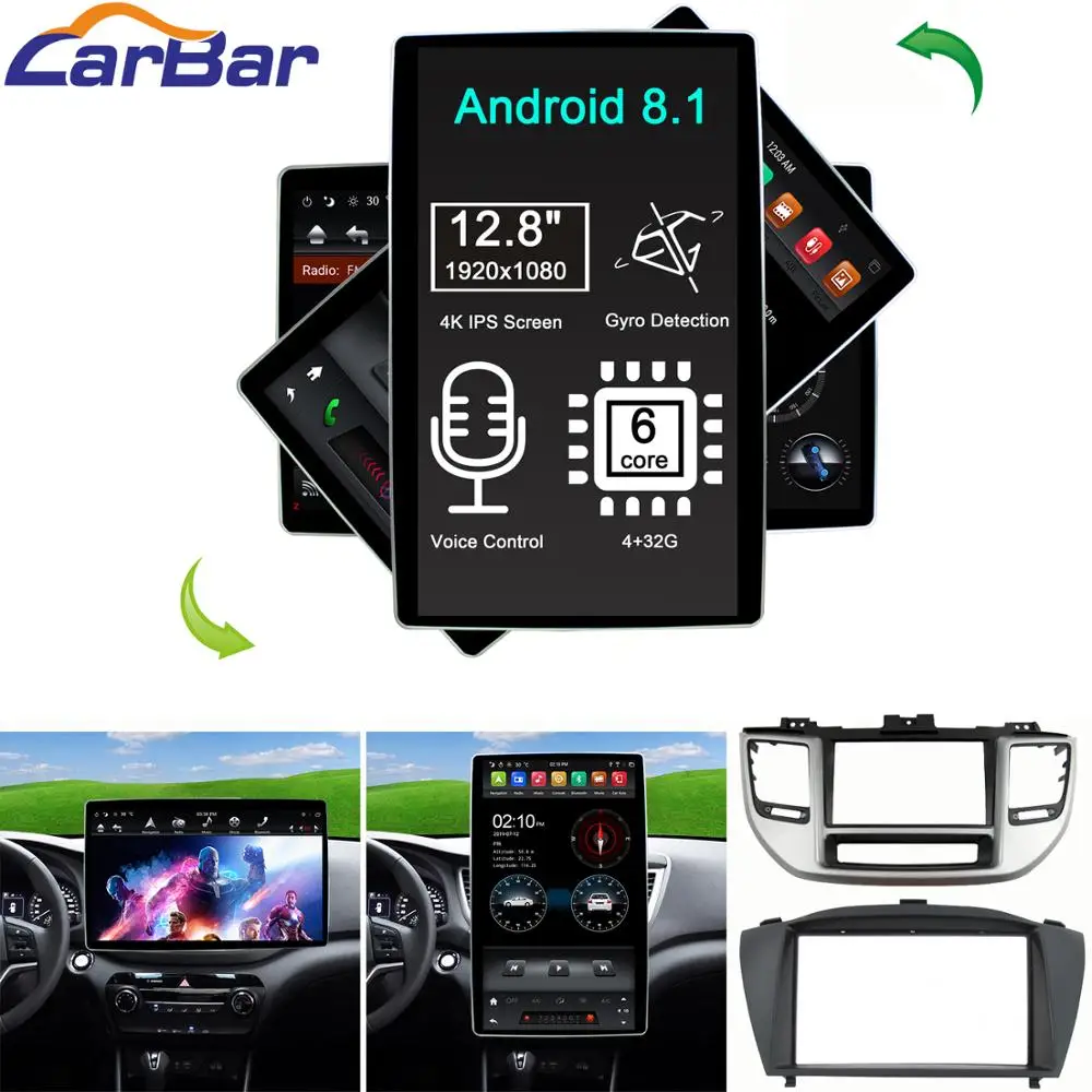 

12.8" Tesla Style PX6 Android 8.1 Car DVD GPS Radio Navigation Stereo Multimedia Player for Hyundai Tucsion IX35 2010-2017