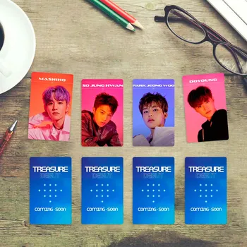 

100 Pcs/Set Kpop TREASURE Double-sided Round Corner Small Card Photo Card LOMO Card Fans Collection