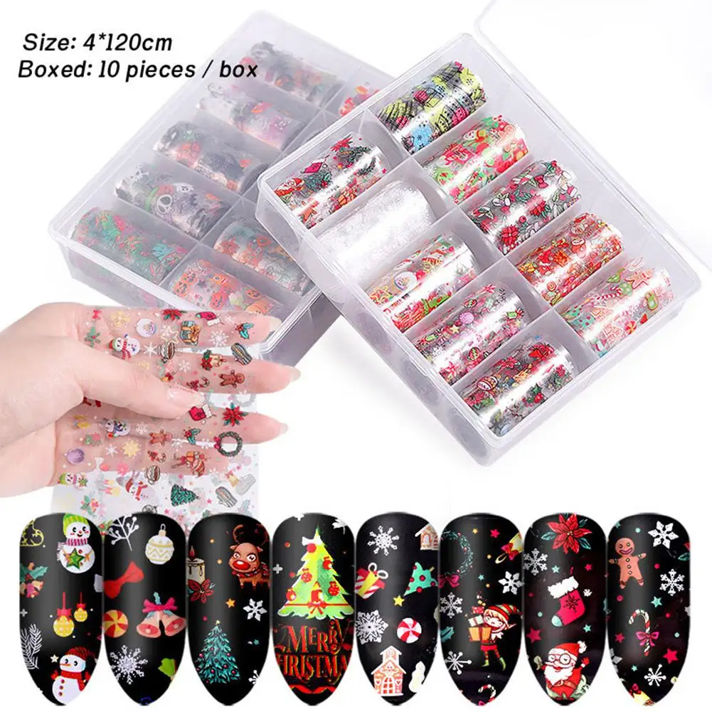 

Christmas Nail Stickers Stars Halloween Style Finger Beauty Wraps Nail Art Transfer Sticker Water Slide Nail Art Decals