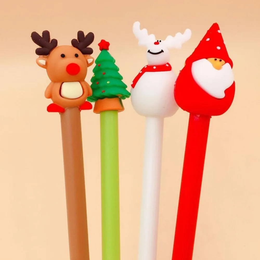 2 шт. Рождественский олень Санта Клаус 0,5 мм гелевая ручка канцелярские принадлежности Escolar Canetas подарки для школы и офиса подарки для детей горячая распродажа
