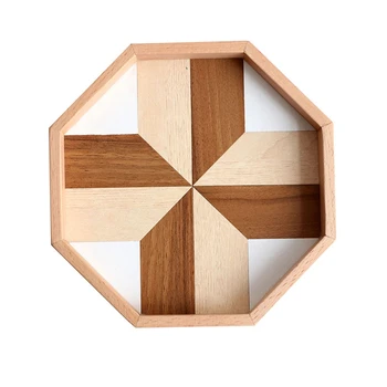 

Wooden Tray Octagonal Baking Tray Decorative Wood Tea Food Storage Tray Home Kitchen Utensils