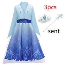 Платье для девочек; одежда с героями мультфильма «Холодное сердце», «Эльза», «Анна»; нарядное платье принцессы на день рождения, Рождество; карнавальный костюм; платье принцессы для дня рождения