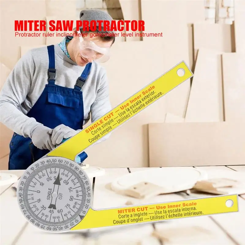 

505p-7 Calibration Miter Saw Protractor Finder Angle Finder Miter Gauge Goniometer Angle Finder Arm Measuring Ruler