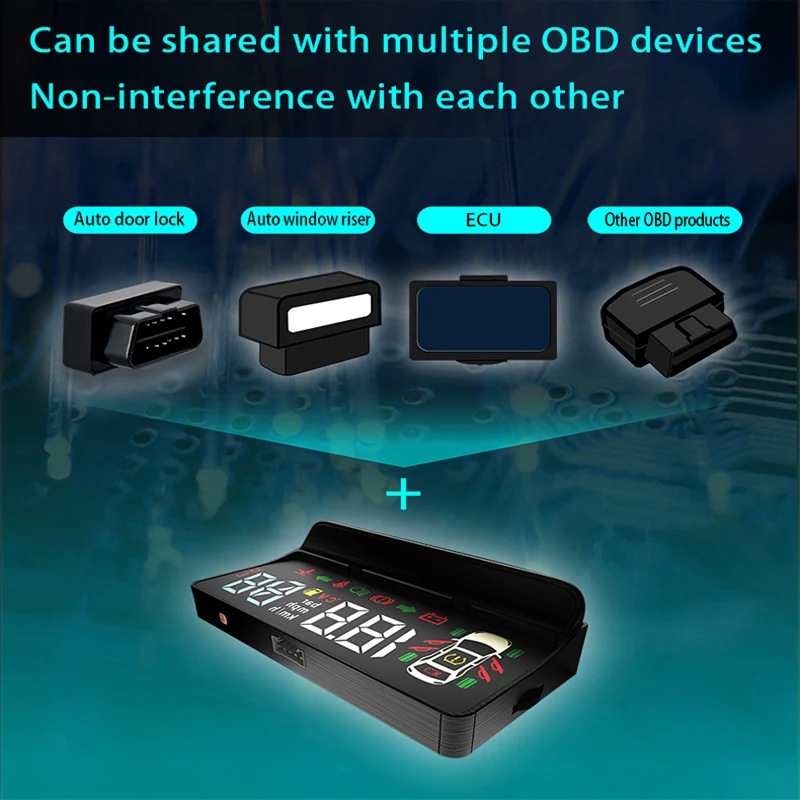 HUD TPMS Head Up Display Special car electronics obd display heads up car display Speed Water temperature Gear 4 sensor T1 HUD TPMS Head Up Display Special car electronics obd display heads up car display Speed Water temperature Gear 4 sensor T1