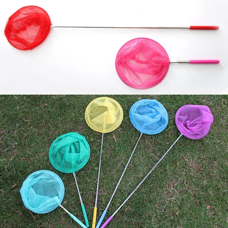 

Extendable Kids Catcher Net Butterfly Fish Insect Catcher Net Telescopic Catching Bugs Mesh Net with Anti Slip Grip Fishing Toy