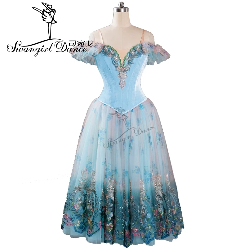 sleeping beauty ballet dress romantic adult giselle ballet tutu dress blue professional dress women ballerina dress BT9116
