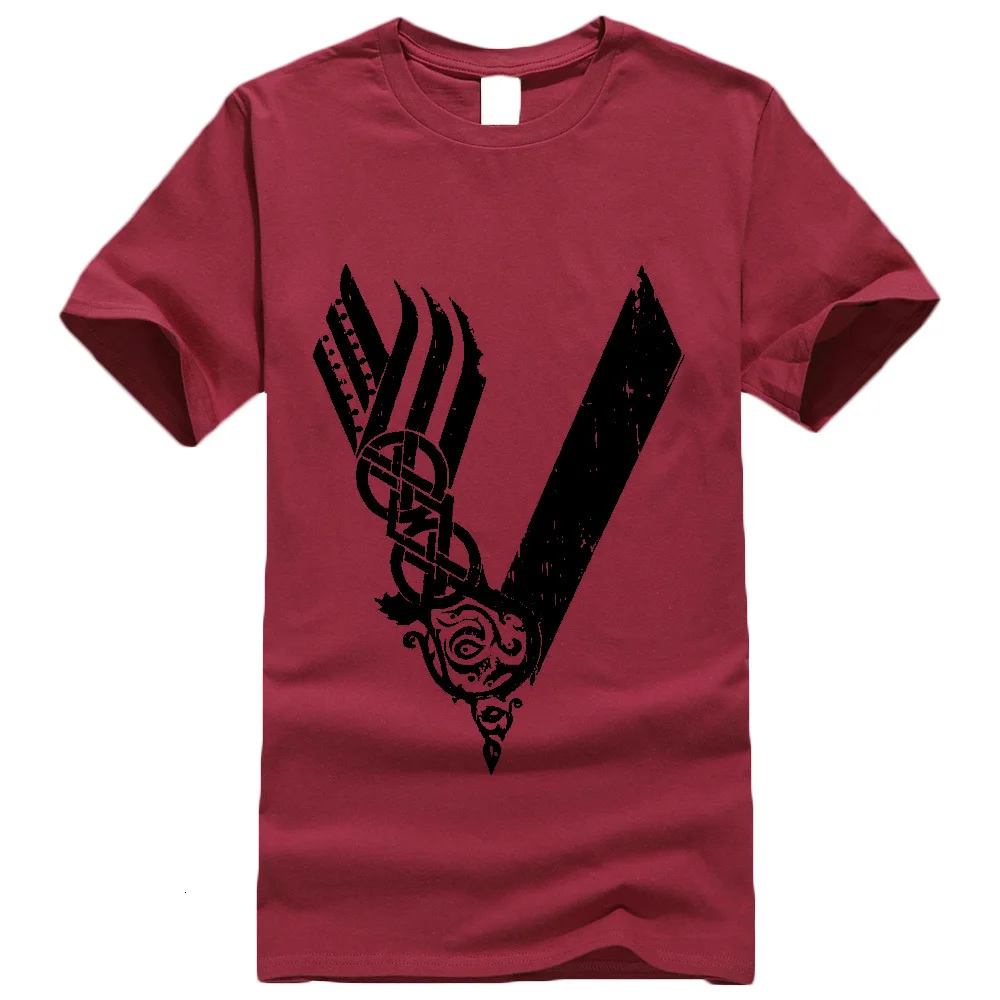 Midnite Star Vikings Odin футболка homme camisetas мужские новые футболки с коротким рукавом модная одежда для викингов для мужчин harajuku - Цвет: winered1