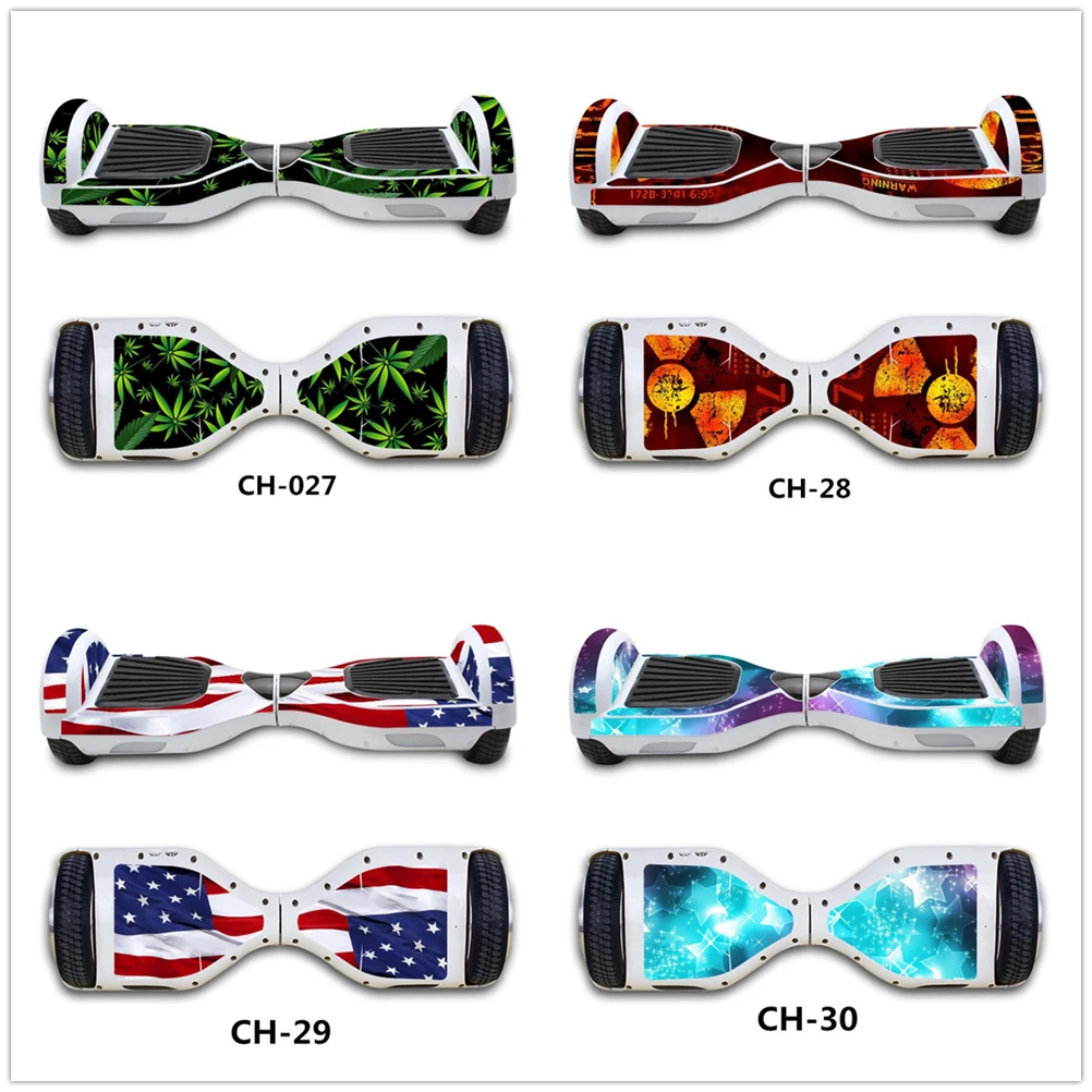 Fashion Decal Wrap Wheel Hoverboard Skin Sticker Paster Balancing Scooter