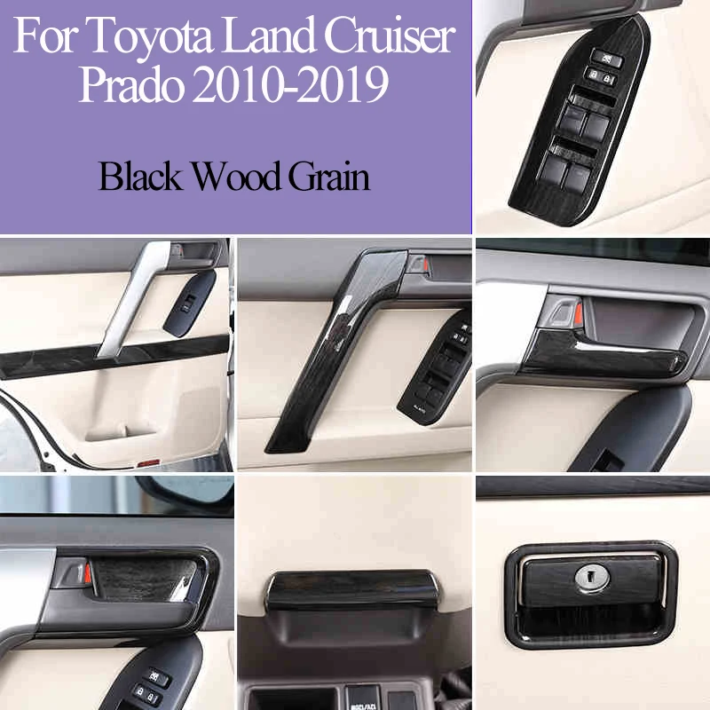 Черное дерево для Toyota Land Cruiser Prado FJ150 150 2010-2019 черное украшение салона автомобиля
