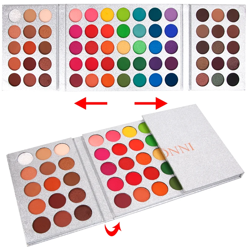 

VERONNI New Makeup Eyeshadow Pallete Gorgeous Me 65 Colors Pressed Glitter Eye shadow Palette Color Board Palette
