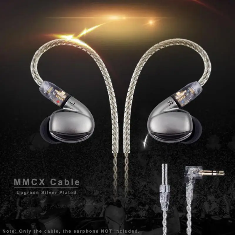 

4 Core Earphone MMCX L Bended Cable for Shure SE535 SE846 UE900 DZ7 DZ9 DZX