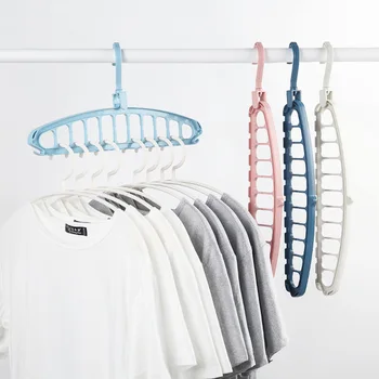 

11 Hole Clothes Hanger Organizer Rotate Closet Space Saving Hanger Holder Multifunction Hanger Drying Rack Plastic Scarf Storage