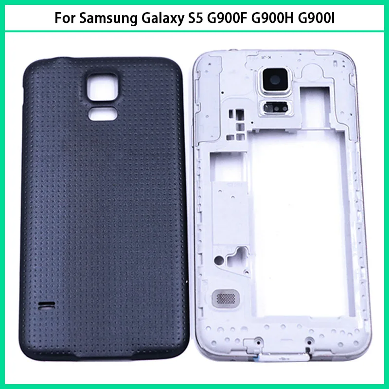 Новый S5 полный корпус чехол для Samsung Galaxy i9600 G900F G900H средняя рамка пластиковый