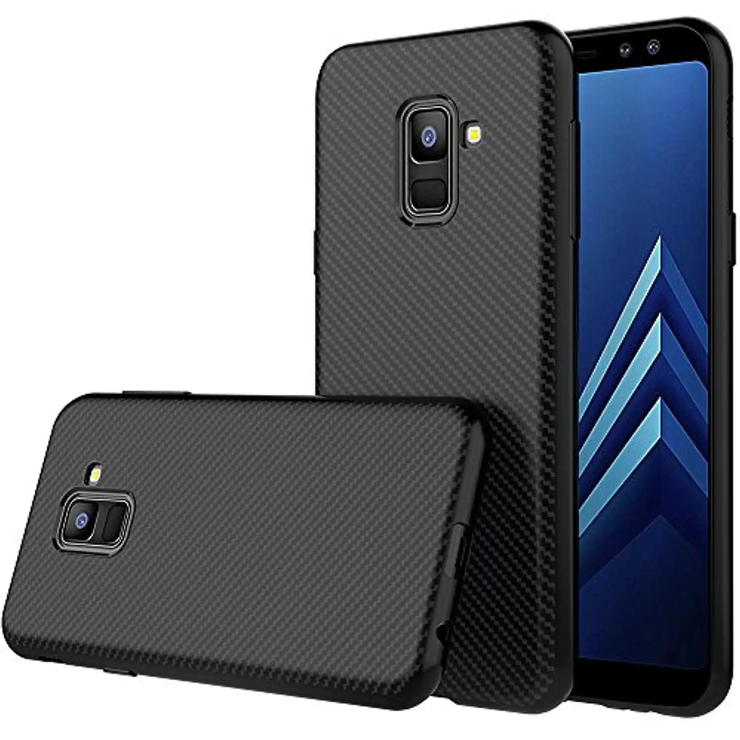 Матовый чехол из углеродного волокна для samsung Galaxy A6 A7 J4 J6 J8 2018 J2 Core J5 J7 Prime On5 On7 2016