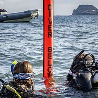 DIVING SMB 1.2m 1.5m 1.8m Buoy Colorful Visibility Safety Inflatable Scuba Diving SMB Surface Signal Marker Buoy Accessory 1