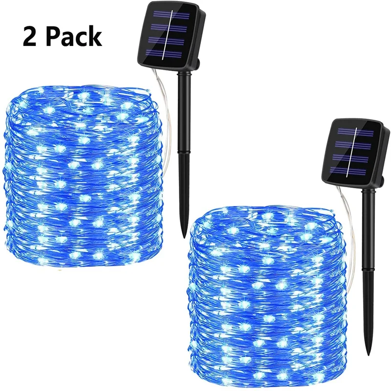 Solar String Lights Outdoor 200 LED 8 Modes Solar Powered Fairy Lights Waterproof Copper Wire Twinkle Lights for Garden Wedding solar led street light Solar Lamps