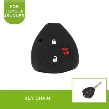

For Toyota 4Runner 2010 up SR5/TRD Key Cover Smart Key chain Key Case Shell Rubber Buttons Holder Bag Car Interior Accessories