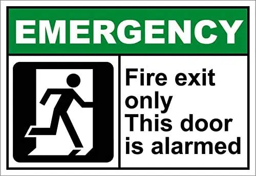 FIRE EXIT ONLY aluminum sign FIRE EXIT ONLY aluminum sign
