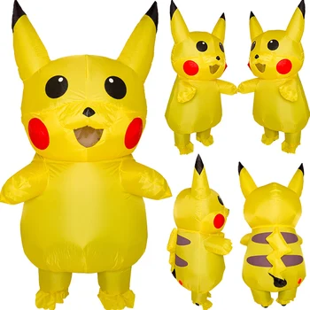 

Pikachu Inflatable Costume Anime Cosplay Costume Pokemon Peluche Mascot Carnival Fantasy PARTY Funny Fancy Dress Adult Costumes