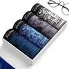 4 unids/lote boxer de algodón de ropa interior de los hombres Homme marca Mens calzoncillos de hombre Breathbale pantalones cortos con bolsa U convexa hombres de la impresión de boxeador. ► Foto 1/6