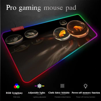 

Yuzuoan XXL Programming Computer Mouse Pad 3D Marble Stereo Desk Pad Colorful LED Lighting Large RGB Gaming Mouse Pad Non-slip