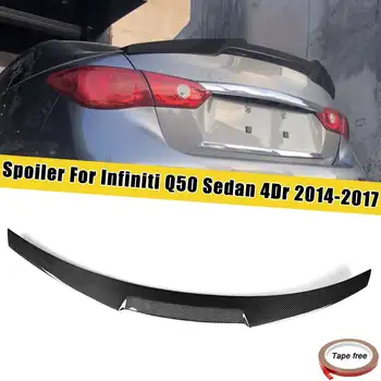 

Car-Styling Duckbill Style Carbon Fiber Rear Trunk Spoiler Lip For Infiniti Q50 Sedan 4Dr 2014-2017 Improve Sporty Twill Weave