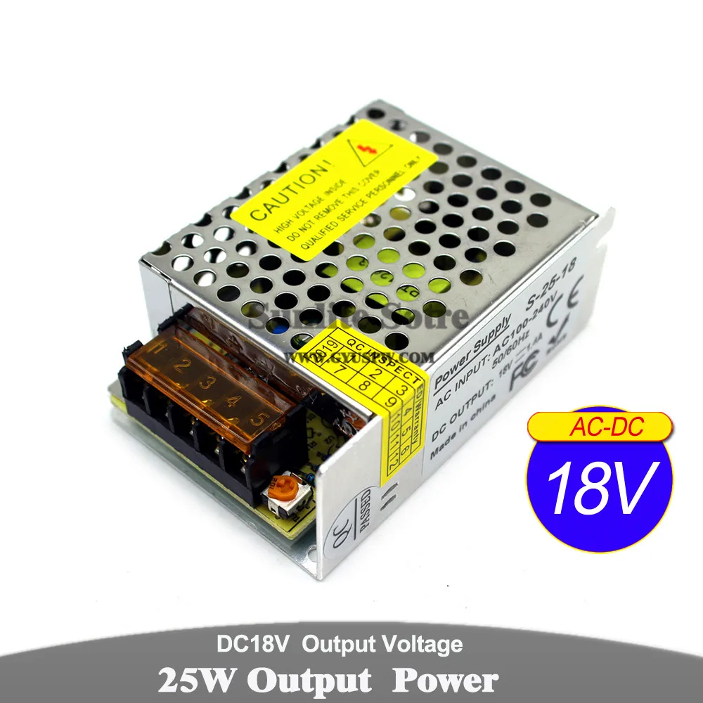 Источник питания DC5V DC12V DC15V DC18V DC24V 25 Вт драйвер светильник ing трансформаторы 110 В 220 В AC в DC SMPS светодиодный светильник CCTV монитор