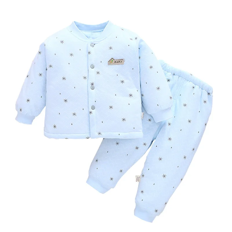 Roupa do Inverno do Bebê de Algodão Conjunto de Roupas de Bebê Roupas de Bebê de Algodão Roupa dos Miúdos da Menina da Criança Roupas de Inverno Ternos Infantil 2 Pçs – Set