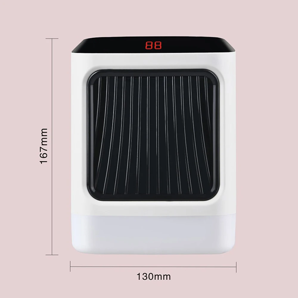 2-in-1800-1000W цифровой синхронный холодный теплый двухрежимный Настольный Обогреватель мини-обогреватель с светодиодный светильник с дистанционным управлением