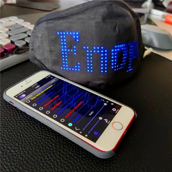 

Bluetooth APP control neutral LED FACE mask text animation editable mask USB rechargeable party party Christmas Trendy items