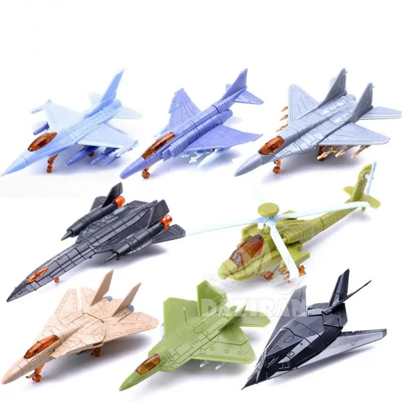 Модель самолета пластиковая 4d 1:165 8 шт. MIG 29 F22 вертолет апачи военный истребитель