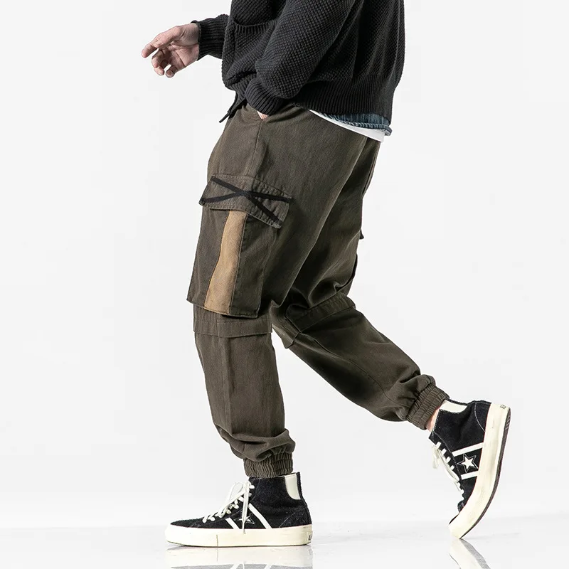 

Northern Boundary Men'S Wear 2020 Spring New Style Japanese-style Retro Pocket Contrast Color Skinny Pants