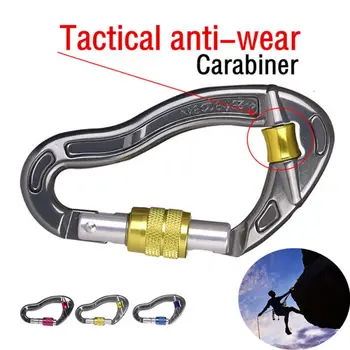 

Outdoor Rock Climbing Carabiner Fire Rescue Main Lock Tactical Anti-slip Rope Anti-wear Mountaineering Tool Accessories