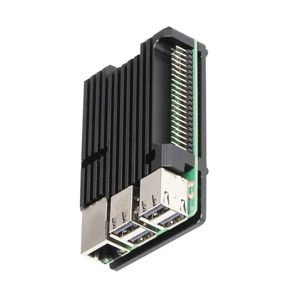 Алюминиевый Чехол для Raspberry Pi 4/3 с двойным охлаждающим вентилятором