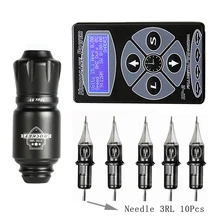 Профессиональный набор для татуировок Татуировка роторная машинка ручка Электропитание питание Перманентный макияж картридж иглы татуировки боди-арт