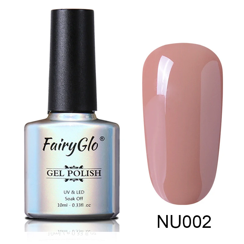 NU002 FairyGlo 10 мл розовый лак для ногтей УФ Гель-лак удаляемый путем отмачивания лак Декоративный Лак для ногтей Vernis полу Перманентный лак для ногтей УФ-гель лак - Цвет: NU002