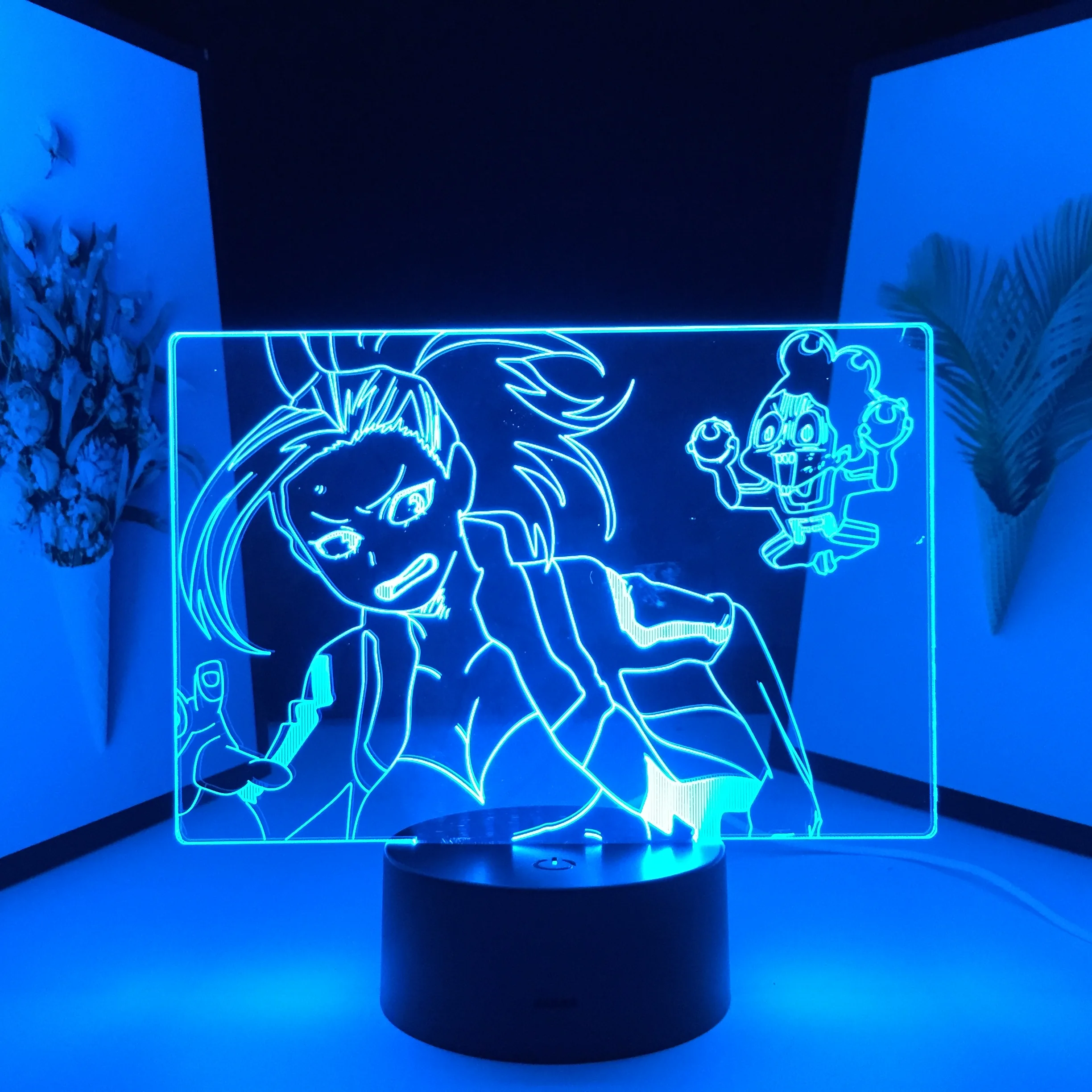 

Dropshipping Anime Figure 3D LED Lamp My Hero Academia Momo Yaoyorozu Lamp for Birthday Gift Bedroom Decoration Night Light