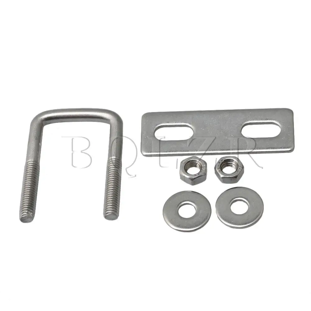 

BQLZR 304 Stainless Steel Square U-bolt Brackets M6 50mm Length Nuts Plates