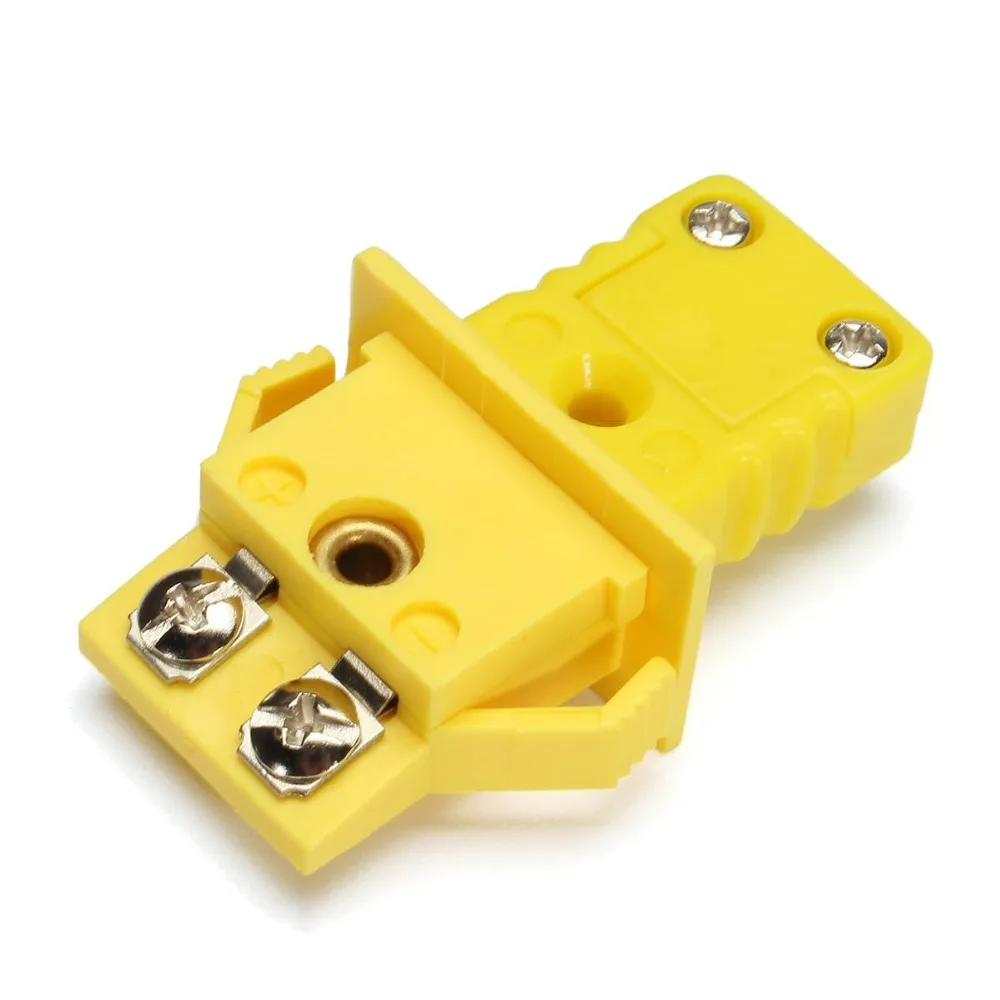 Yellow-Plastic-Shell-K-Type-Panel-Mount-Thermocouple-miniature-Socket-Plug-Connector-thermocouple-plugs-and-sockets (3)