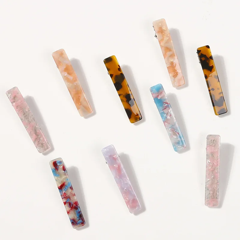 

HZ 2019 New Fashion Acetate Sweet Simple Hair clip Barrettes Hairpin Headwear Hair Grip Hair Accessories For Women Wedding Daily