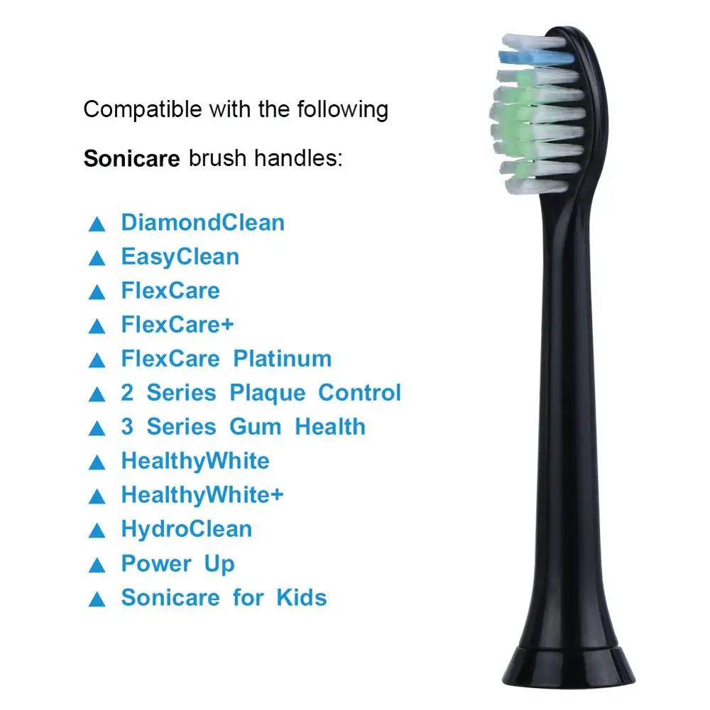 4 шт. черная электрическая звуковая сменная зубная щетка для Philips Sonicare Diamondclean