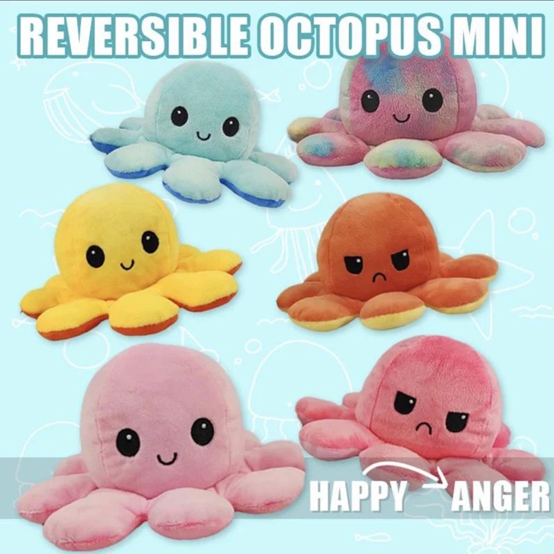 happy and angry octopus toy