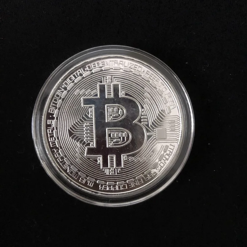 Antique Collection Metal 1PCS Plated Gold Physical Bitcon BTC Bitcoints Case Commemorative Souvenir Art Coins Collectible Gift-2