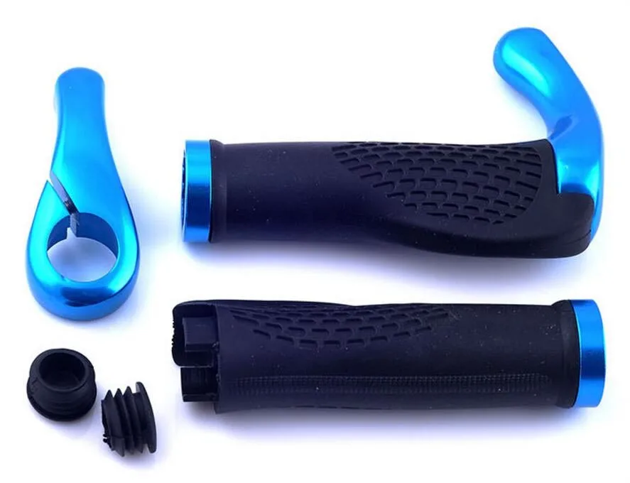 1 Pair MTB Ergonomic Mountain Bike Bicycle Grips Bar End Handlebar Grips Soft Rubber Push on Anti-Skid Parts Cycling Grips 