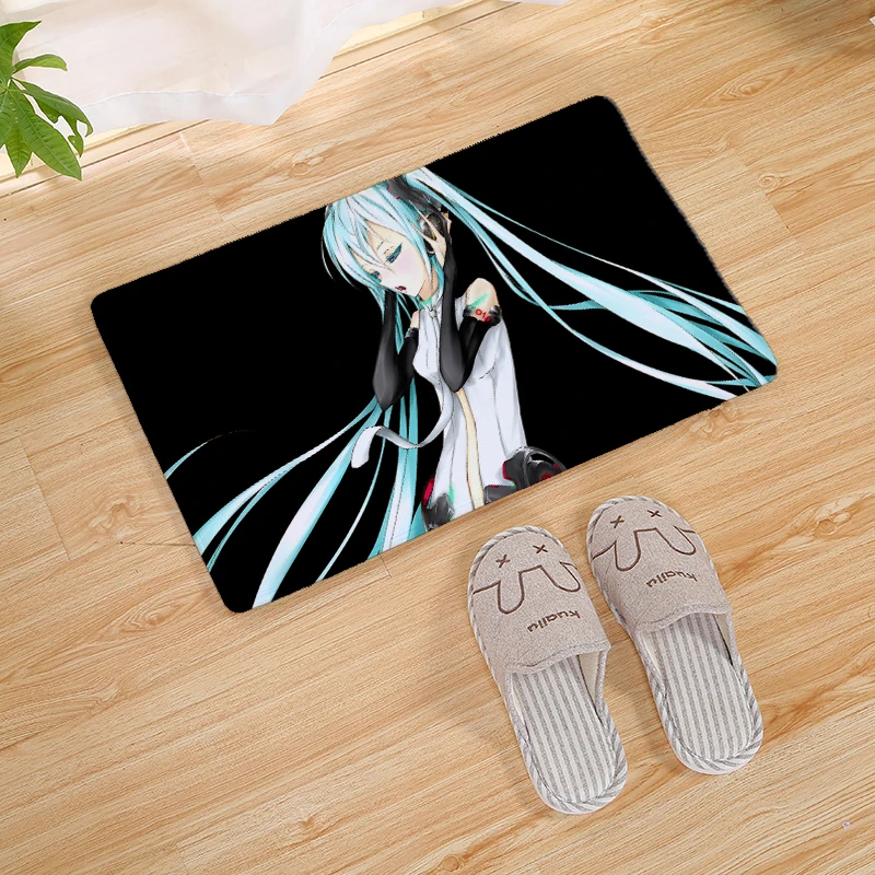 Hatsune Miku печать коврик стелька кухонный коврик ковер Добро пожаловать Придверный коврик для улицы ванная комната нескользящий коврик - Цвет: 21