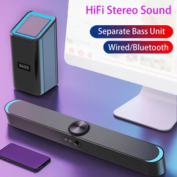 

New Wired & Wireless Speaker Combination Bluetooth 5.0 Column Powerful Bass Soundbar Music Center Computer Speaker Home Theater