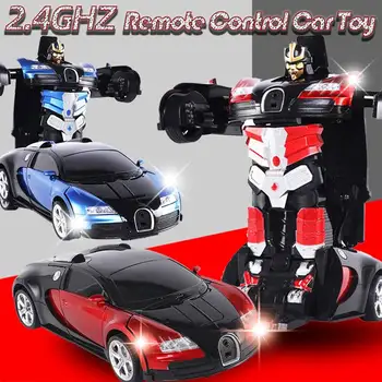 

1:14 RC Car Gesture Sensing Remote Control Electric Robots Sports Cars Drift Model One Button Deformation Driving Toy Car Kids