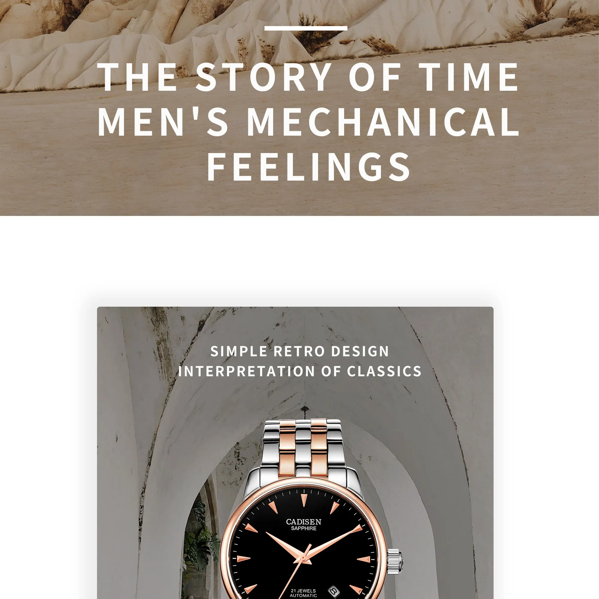 CADISEN Роскошные Брендовые мужские автоматические часы военные из нержавеющей стали мужские часы простые деловые повседневные водонепроницаемые часы с календарем