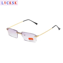 Готовые синий светильник, блокирующие очки для близорукости, для женщин и мужчин, без оправы, прямоугольные, деловые очки для студентов, близорукие очки L3