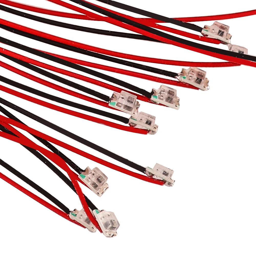 7-Colorful Bling Twinkling Led Lighting Wired Flashing SMD 3V  20mA Lamp Models Train Pre-soldered Micro Litz For Toys 4